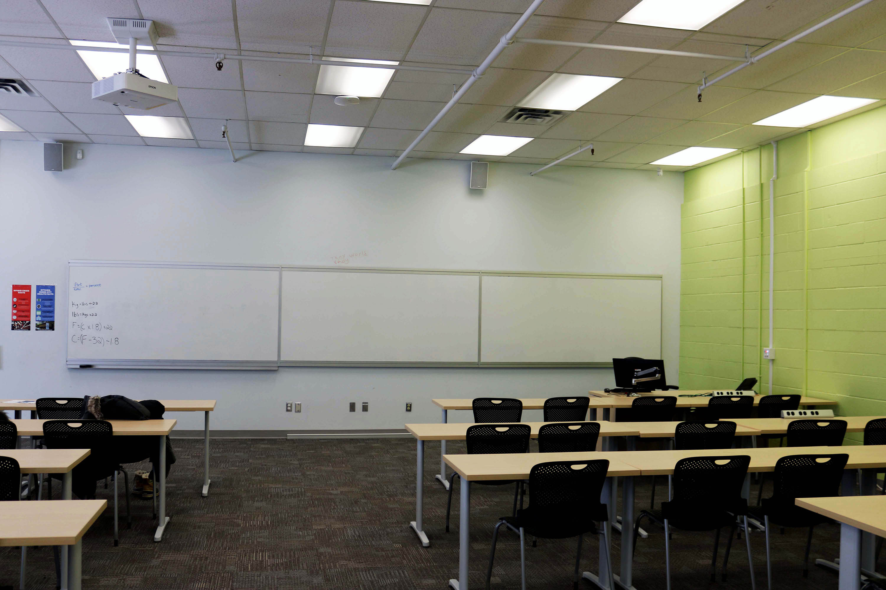 Photo of room A150 - student view